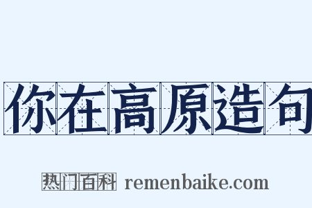 你在高原造句是什么意思的图片